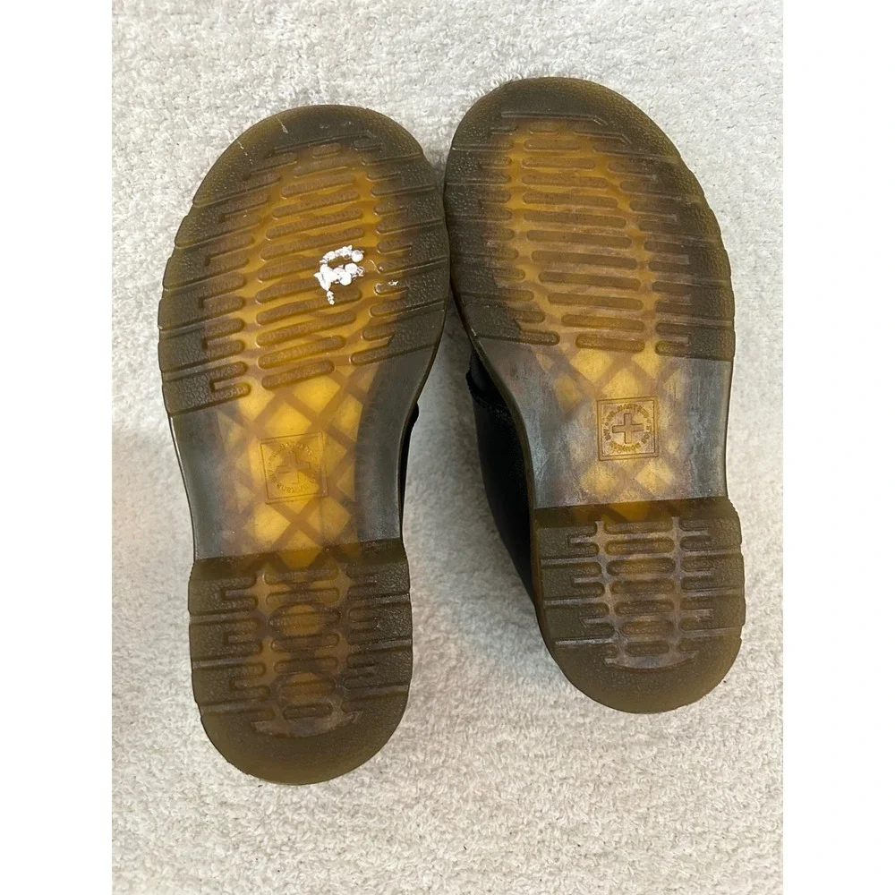 Dr. Martens kids Mary Jane Black Leather Double Strap Shoes Size 11 US
